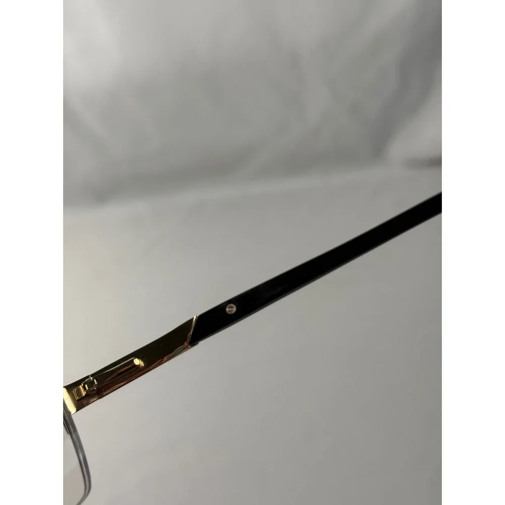 Escada Eyeglasses Frames‎ Black Gold Semi Rimless Designer 54-17